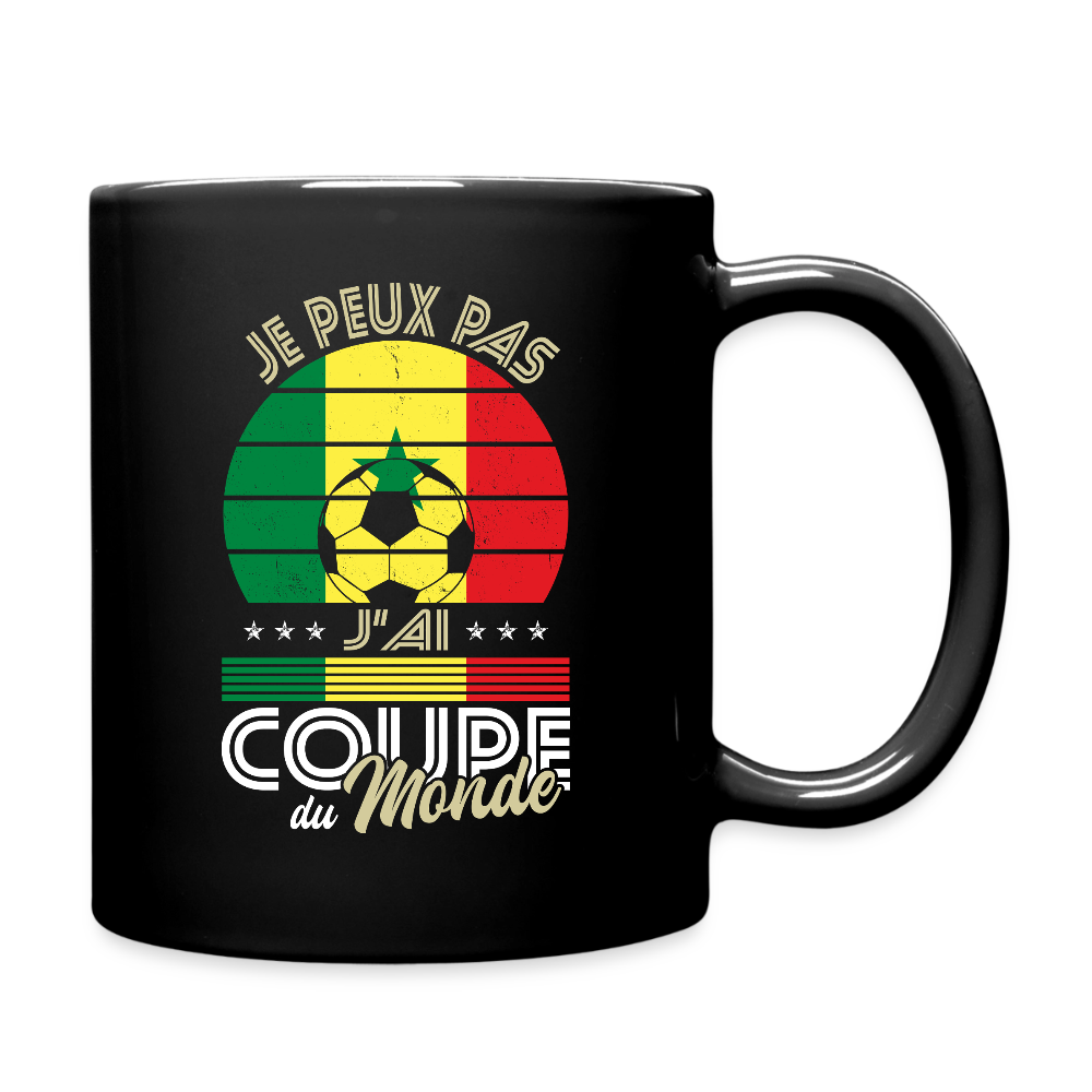 Mug uni - Je peux pas j'ai Coupe du Monde - Sénégal - noir
