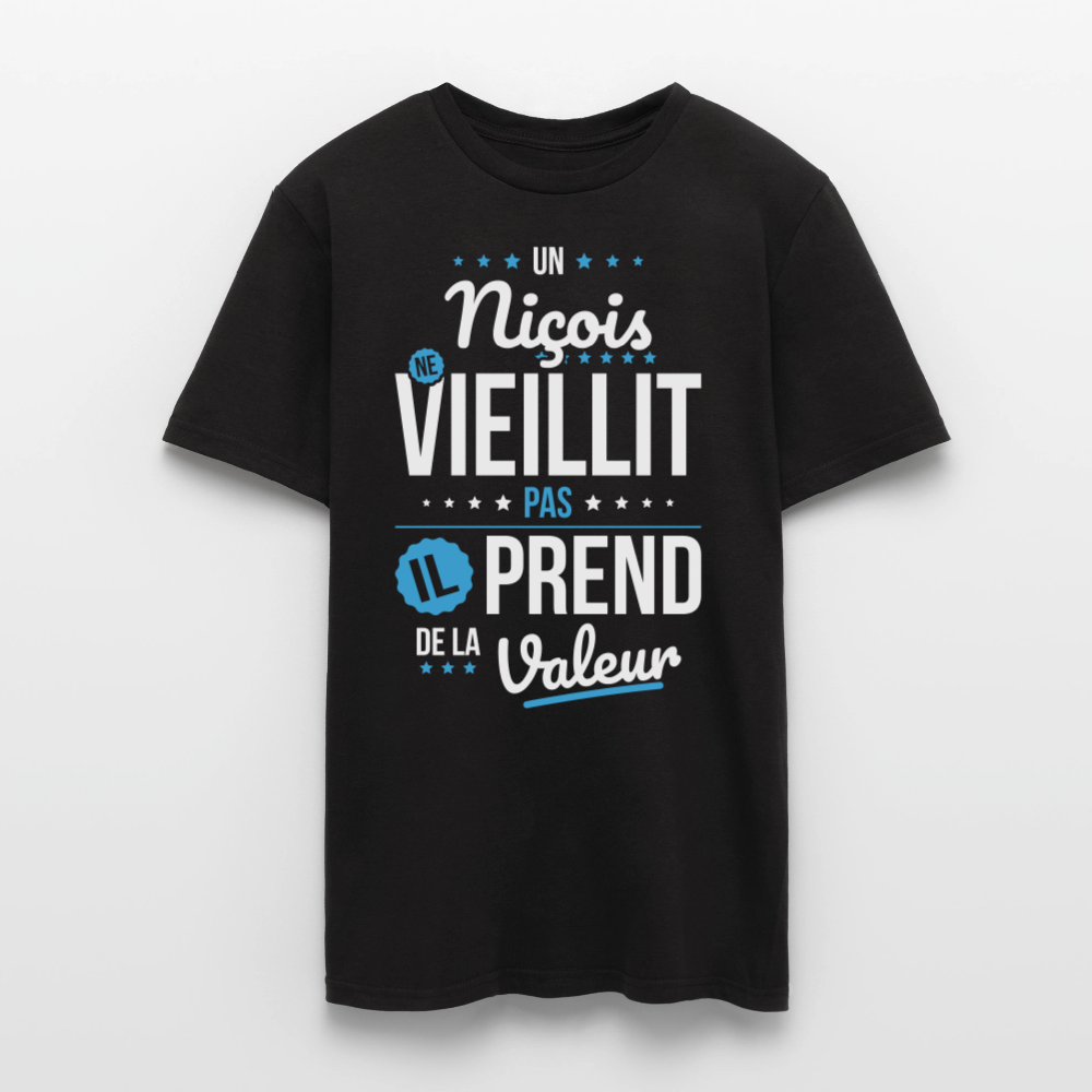 T-shirt Homme - Un Niçois ne vieillit pas - noir
