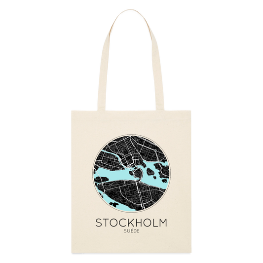 Tote Bag Stockholm Bio Coloris Clair – Plan de Stockholm - écru doux