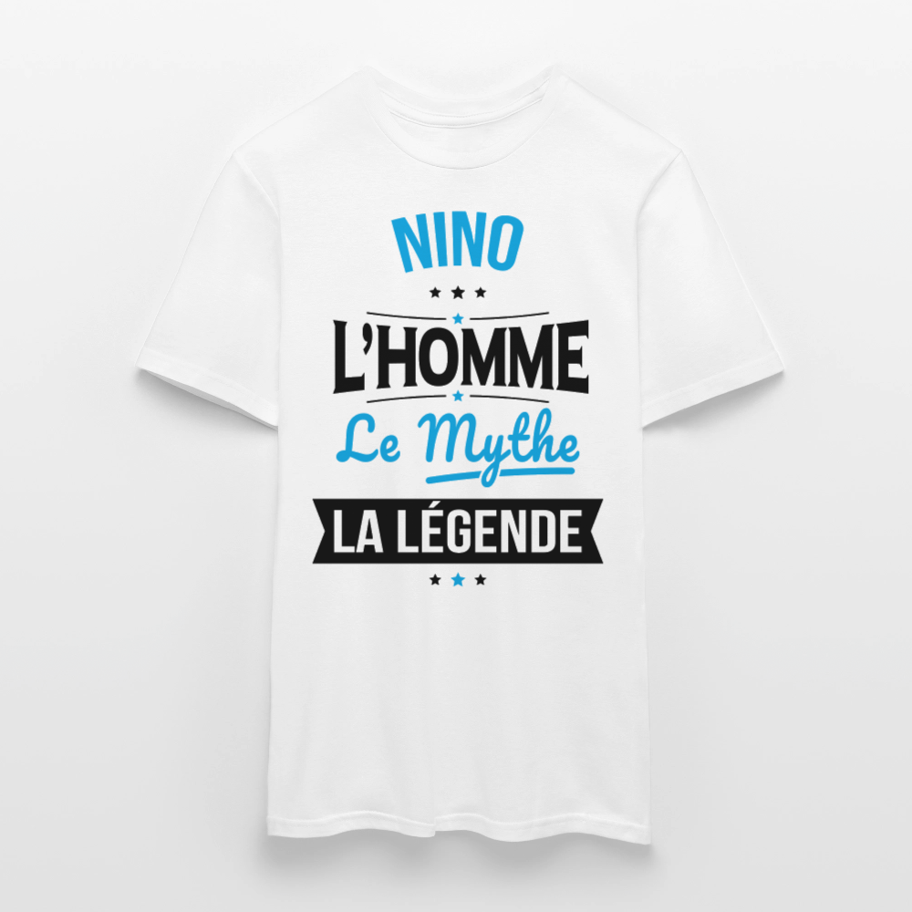 T-shirt Homme - Nino - l'Homme - le Mythe - la Légende - blanc