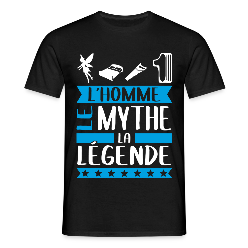T-shirt homme Félicien rébus – L’homme, le mythe, la légende - noir