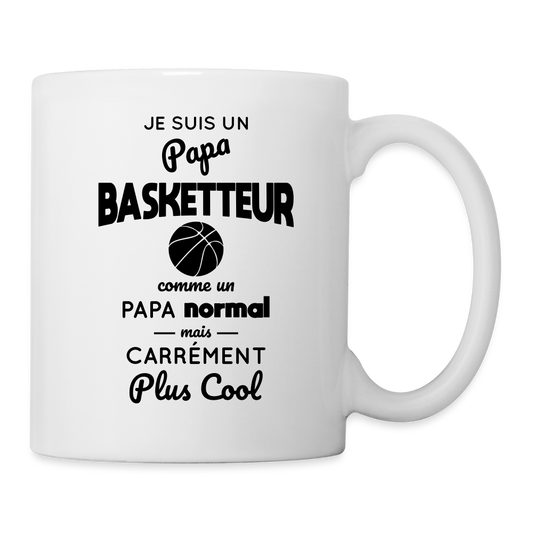 Mug blanc - Papa basketteur plus cool - blanc