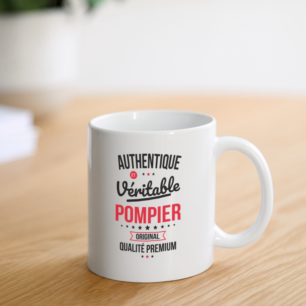 Mug blanc - Authentique et véritable Pompier - blanc
