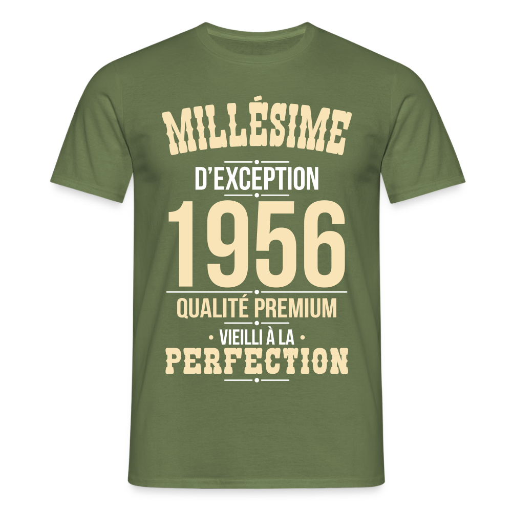 T-shirt Homme 70 Ans 1956 – Millésime d’Exception 1956 - vert militaire