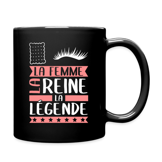Mug uni Lucile rébus – La femme, la reine, la légende - noir