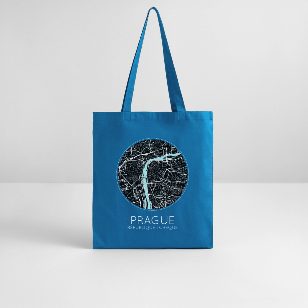 Tote Bag Prague Bio – Plan de Prague - bleu royal