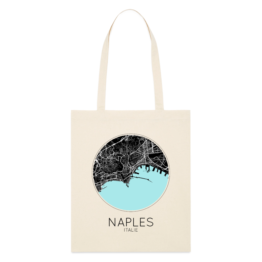 Tote Bag Naples Bio Coloris Clair – Plan de Naples - écru doux