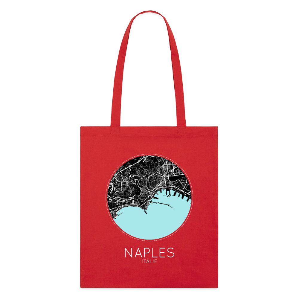 Tote Bag Naples Bio – Plan de Naples - rouge