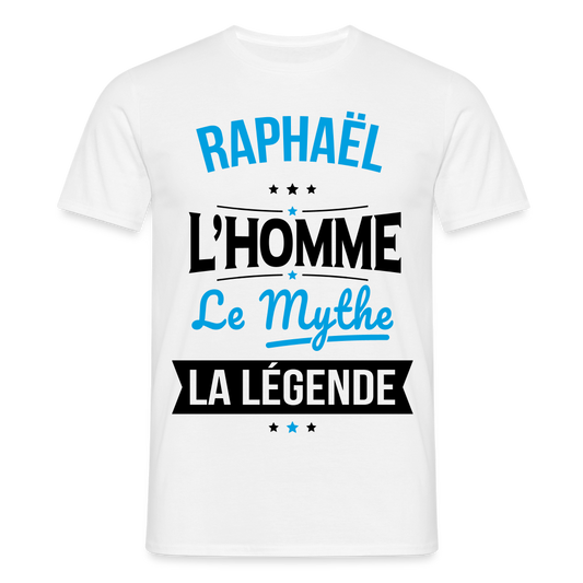 T-shirt Homme - Raphaël - l'Homme - le Mythe - la Légende - blanc