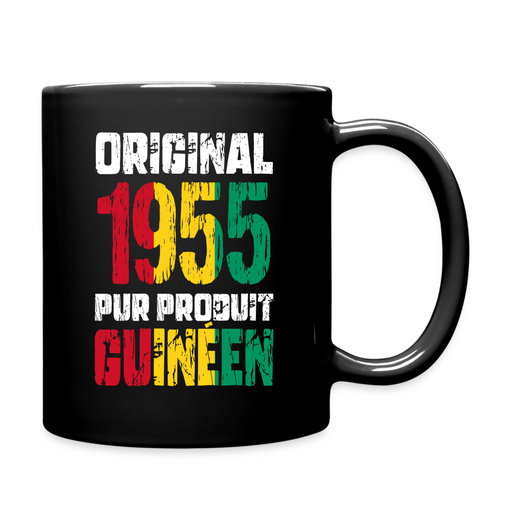 Mug uni - Anniversaire 70 Ans - Original 1955 - Pur produit Guinéen - noir