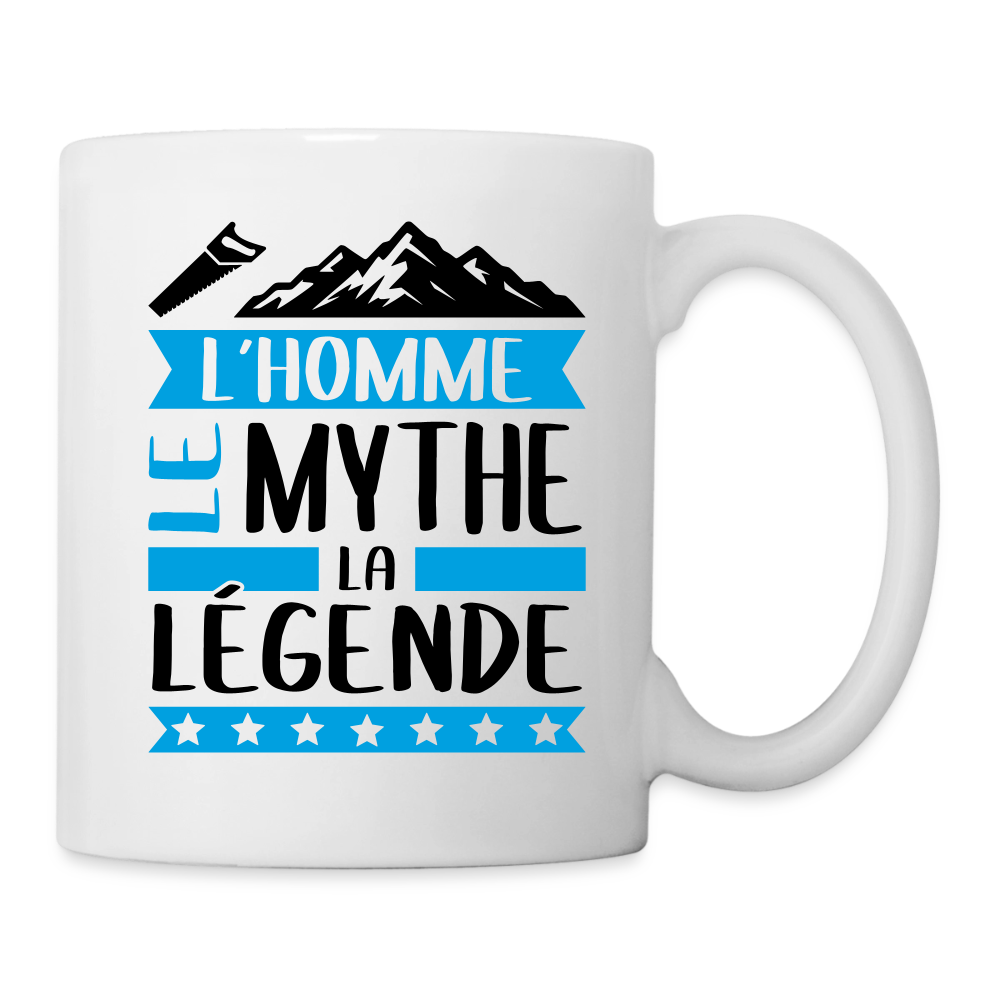 Mug blanc Simon rébus – L’homme, le mythe, la légende - blanc