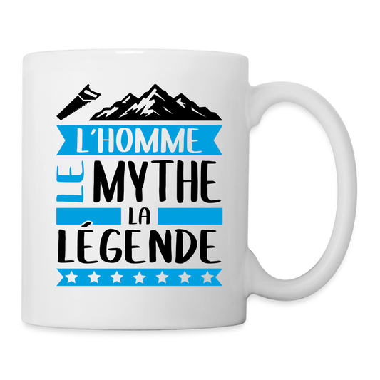 Mug blanc Simon rébus – L’homme, le mythe, la légende - blanc