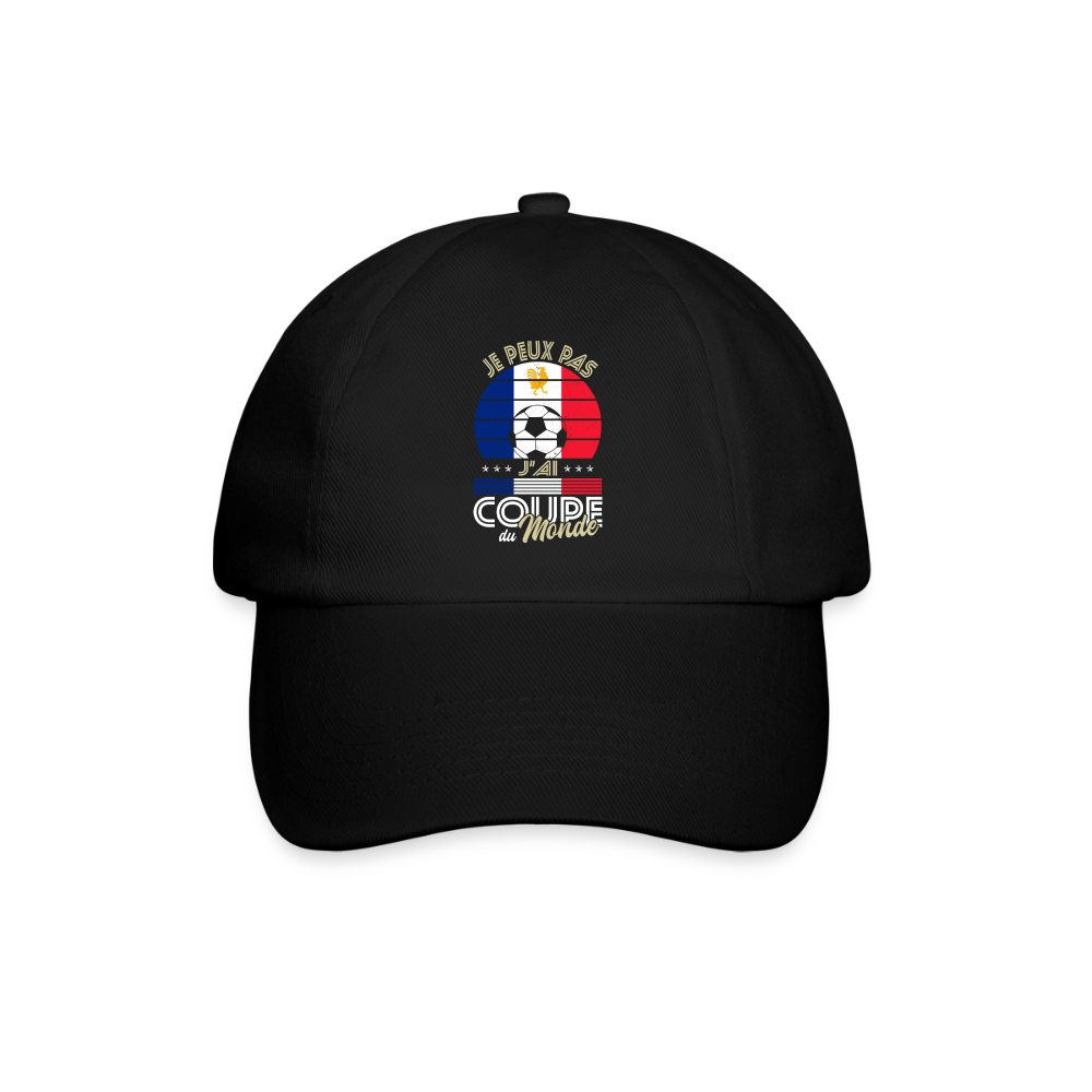 Casquette classique - Je peux pas j'ai Coupe du Monde - France - noir/noir