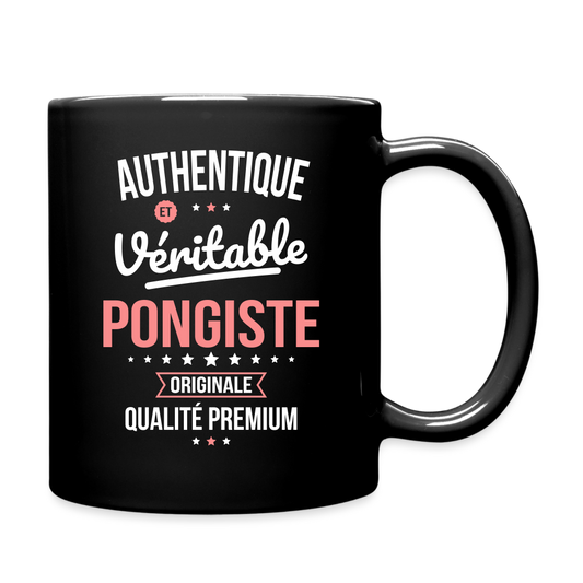 Mug uni - Authentique et véritable Pongiste - noir