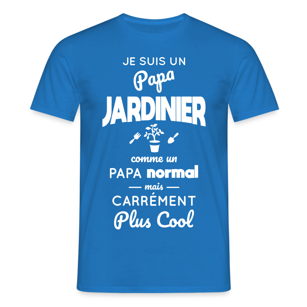 T-shirt Homme - Papa jardinier plus cool - bleu royal