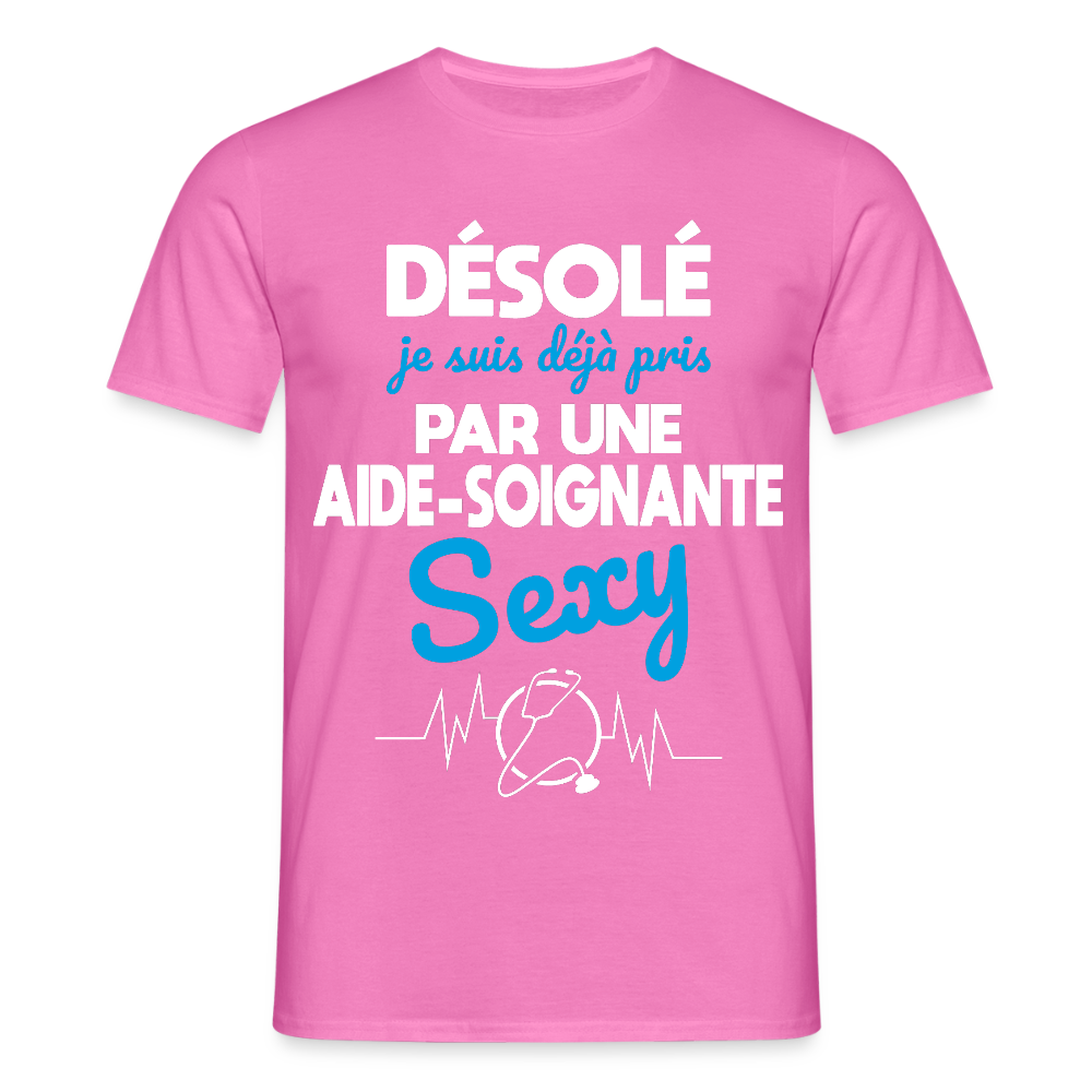 T-shirt Homme - Je suis déjà pris par une aide-soignante sexy - rose