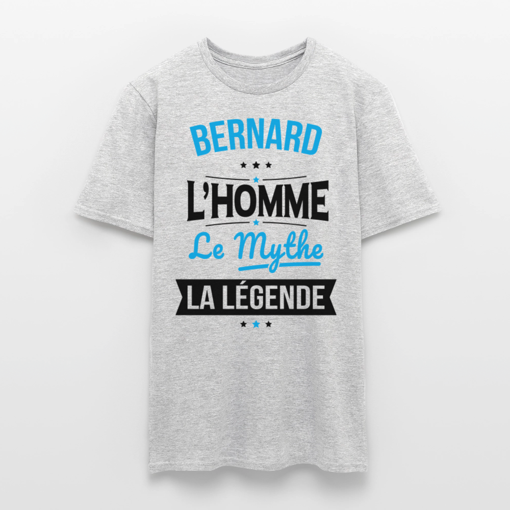 T-shirt Homme - Bernard - l'Homme - le Mythe - la Légende - gris chiné