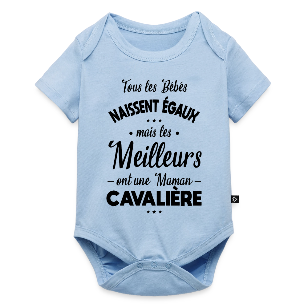 Body Bébé Humour Maman Cavalière – Idée Cadeau Équitation - bleu clair