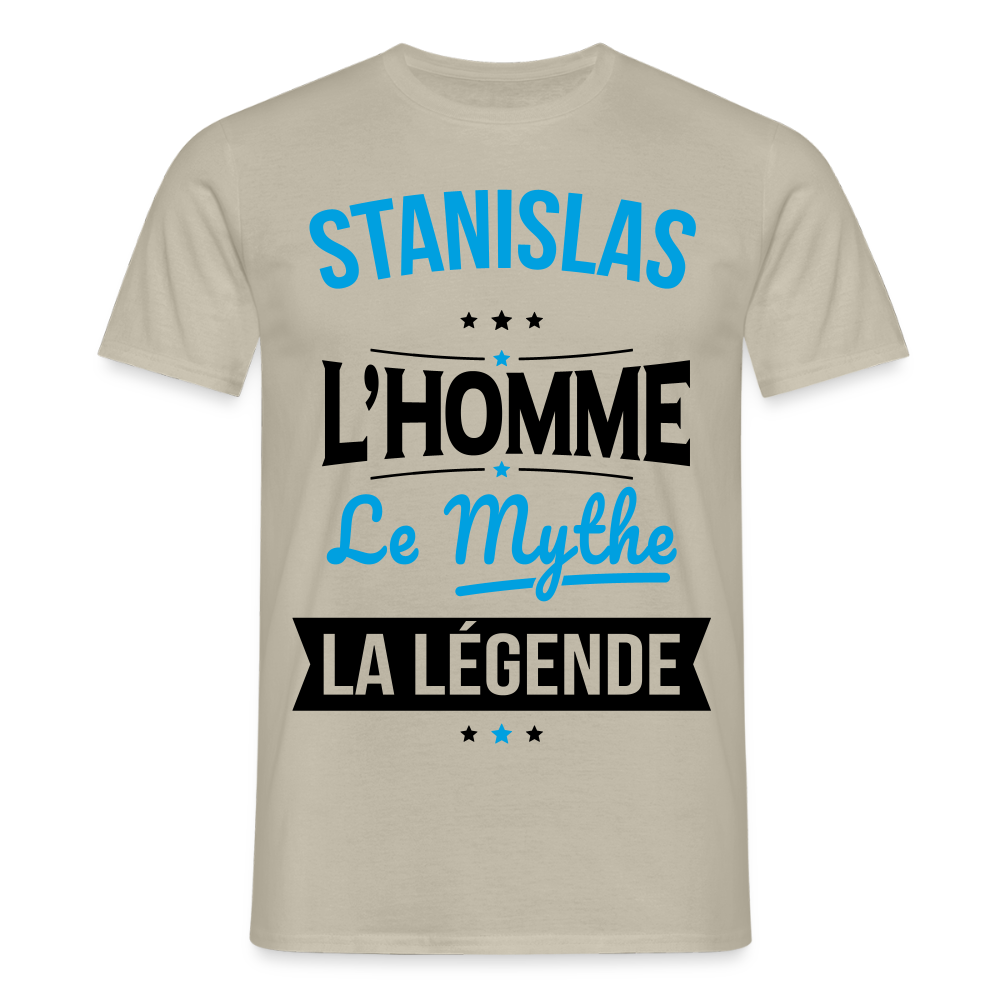 T-shirt Homme - Stanislas - l'Homme - le Mythe - la Légende - beige sable