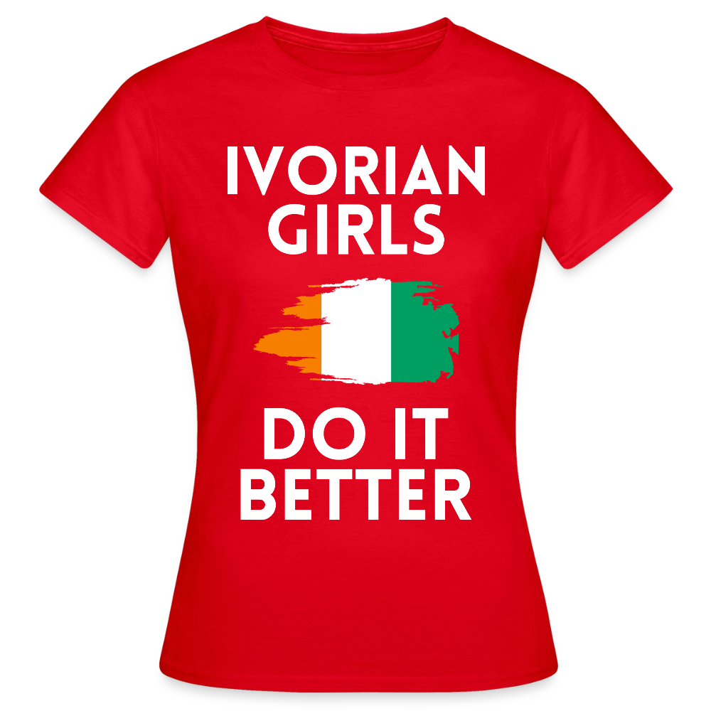 T-shirt femme - Ivorian Girls Do It Better - rouge