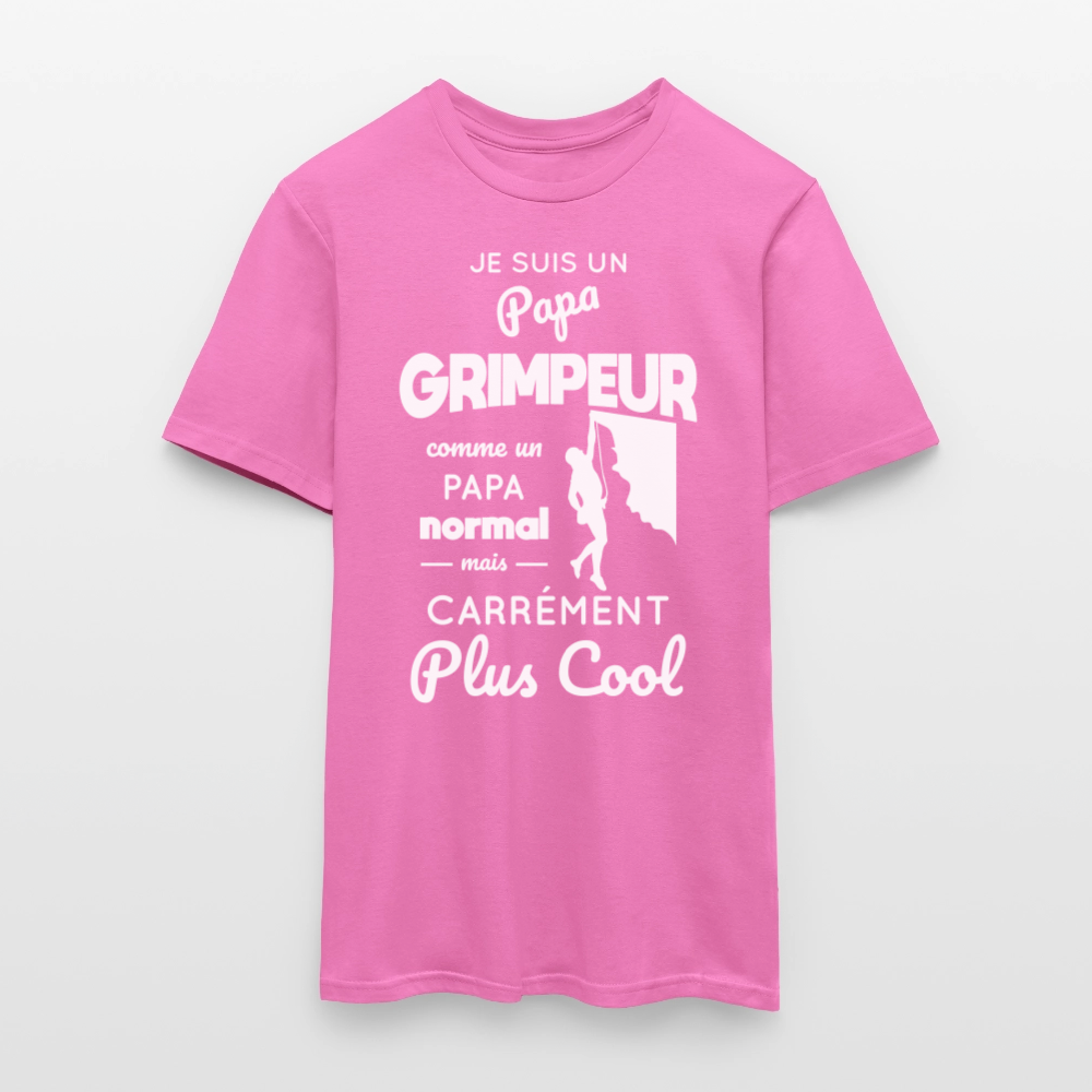 T-shirt Homme - Papa grimpeur plus cool - rose
