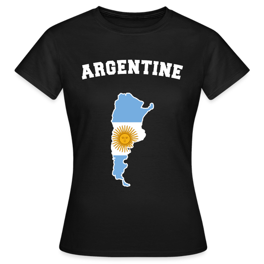 T-shirt Femme - Argentine - noir