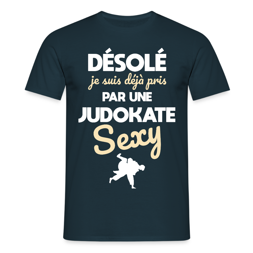 T-shirt Homme - Je suis pris par une judokate sexy - marine