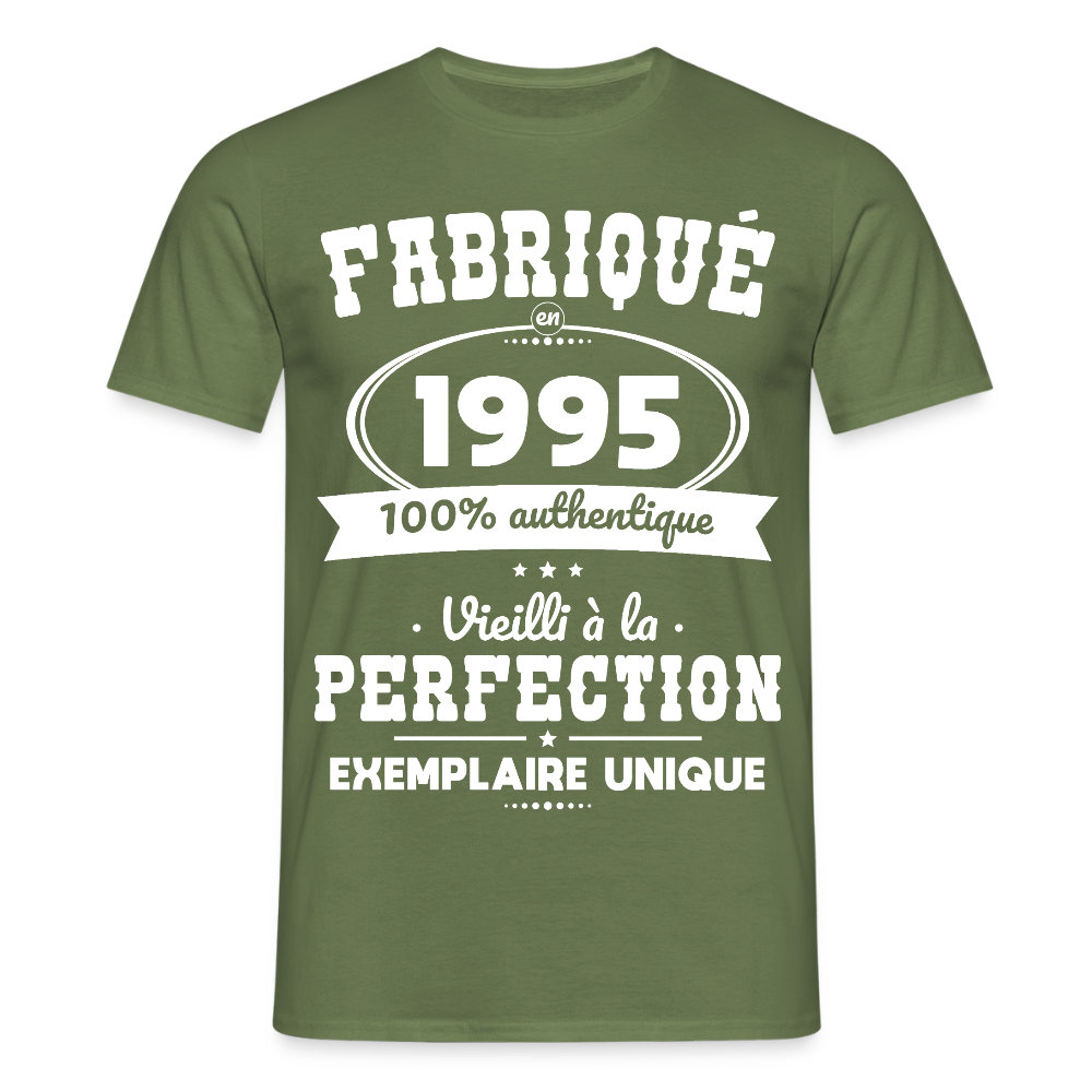 T-shirt Homme - Anniversaire 30 Ans - Fabriqué en 1995 - vert militaire