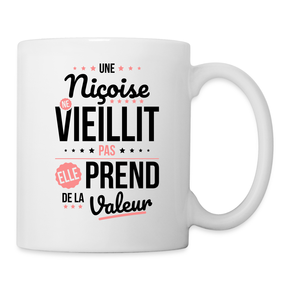 Mug blanc - Une Niçoise ne vieillit pas - blanc
