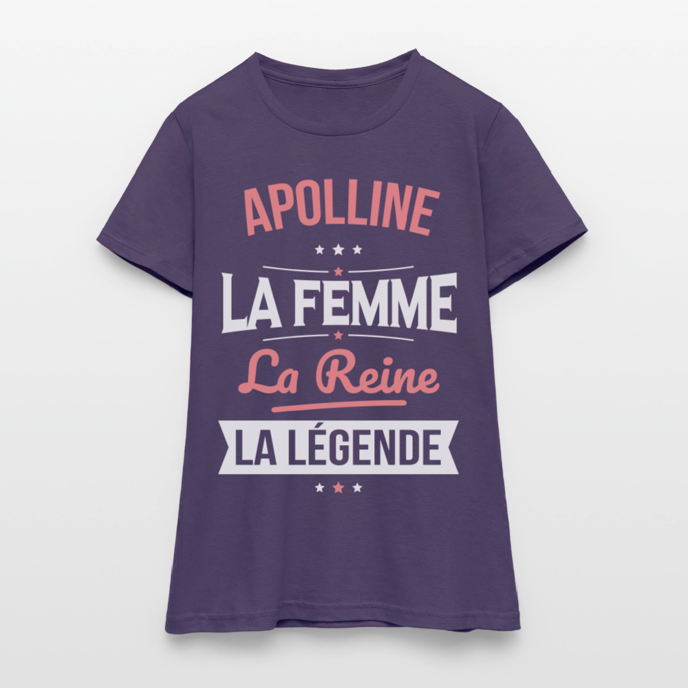 T-shirt Femme - Apolline - la Femme - la Reine - la Légende - violet foncé