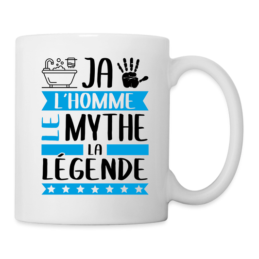 Mug blanc Benjamin rébus – L’homme, le mythe, la légende - blanc