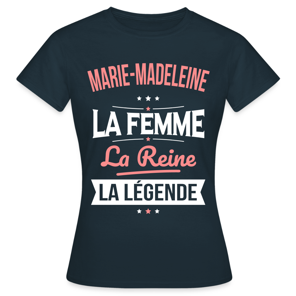 T-shirt Femme - Marie-Madeleine - la Femme - la Reine - la Légende - marine