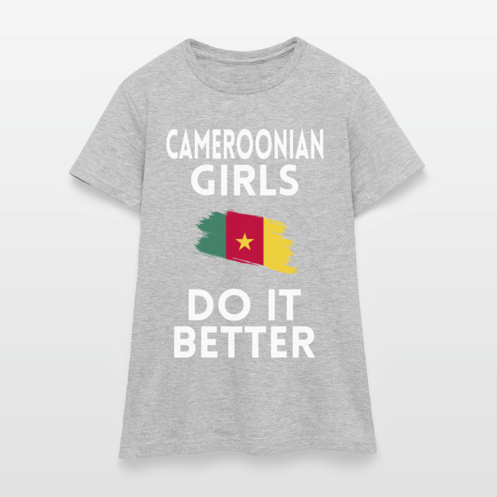 T-shirt femme - Cameroonian Girls Do It Better - gris chiné