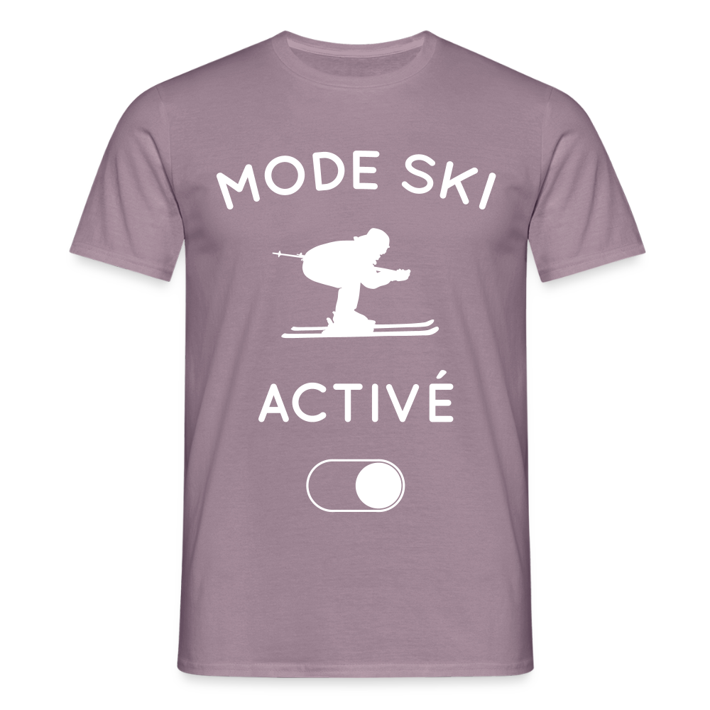 T-shirt Homme - Mode ski activé - mauve gris 