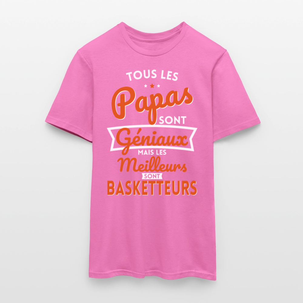T-shirt Homme - Papas géniaux - Les meilleurs sont basketteurs - rose