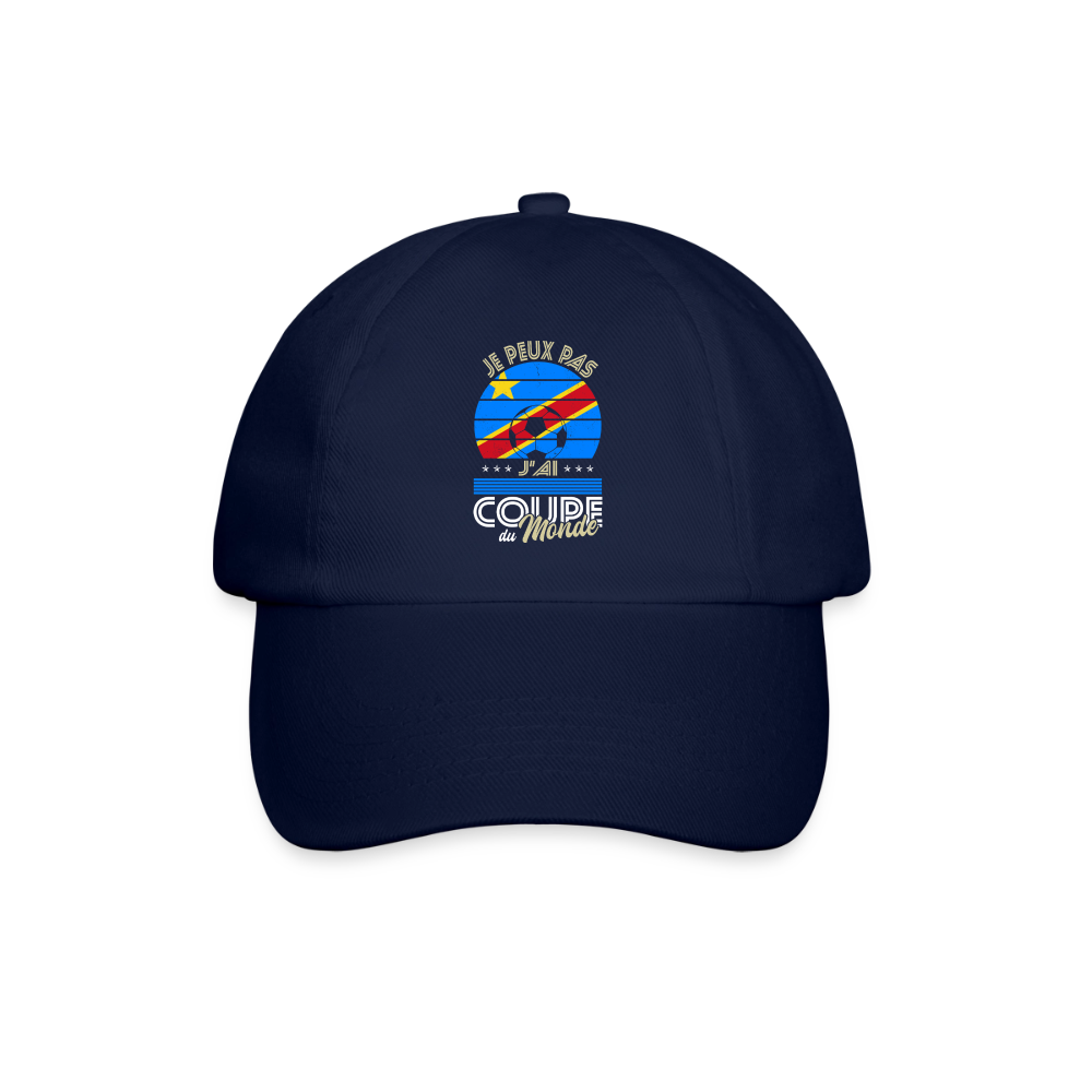 Casquette classique - Je peux pas j'ai Coupe du Monde - RD Congo - bleu/bleu