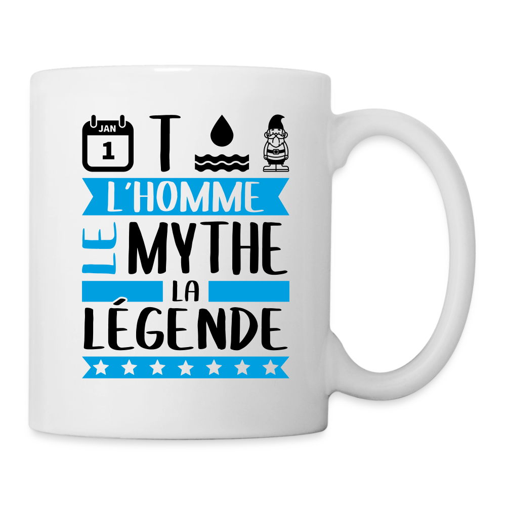 Mug blanc Antonin rébus – L’homme, le mythe, la légende - blanc