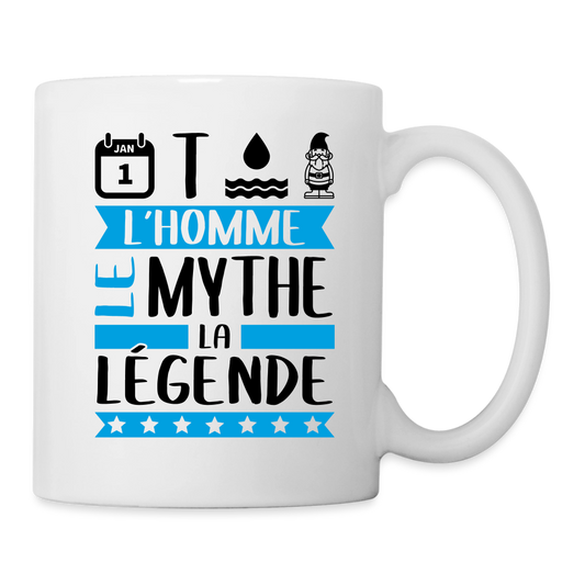 Mug blanc Antonin rébus – L’homme, le mythe, la légende - blanc