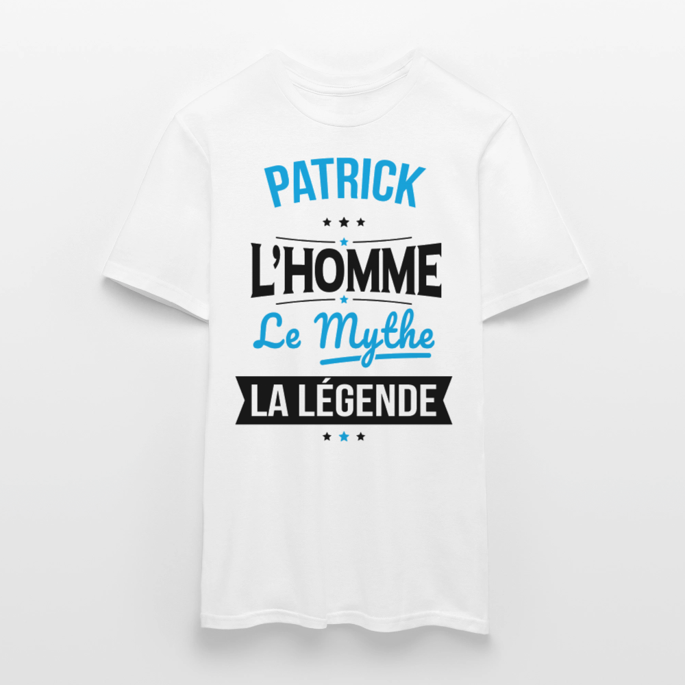 T-shirt Homme - Patrick - l'Homme - le Mythe - la Légende - blanc