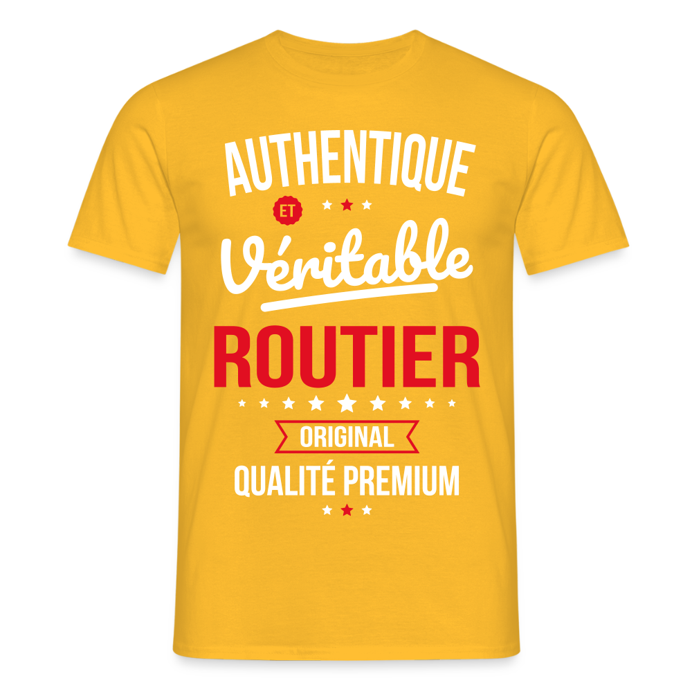 T-shirt Homme - Authentique et véritable Routier - jaune