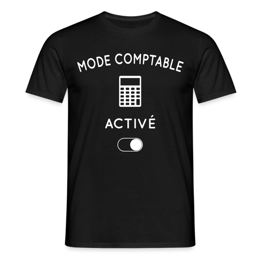 T-shirt Homme - Mode comptable activé - noir