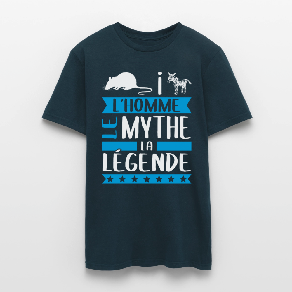 T-shirt homme Rayane rébus – L’homme, le mythe, la légende - marine