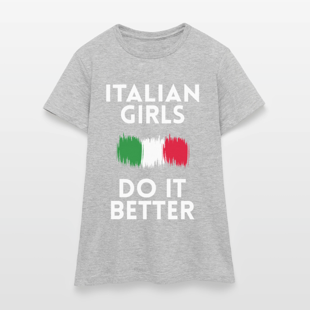 T-shirt femme - Italian Girls Do It Better - gris chiné