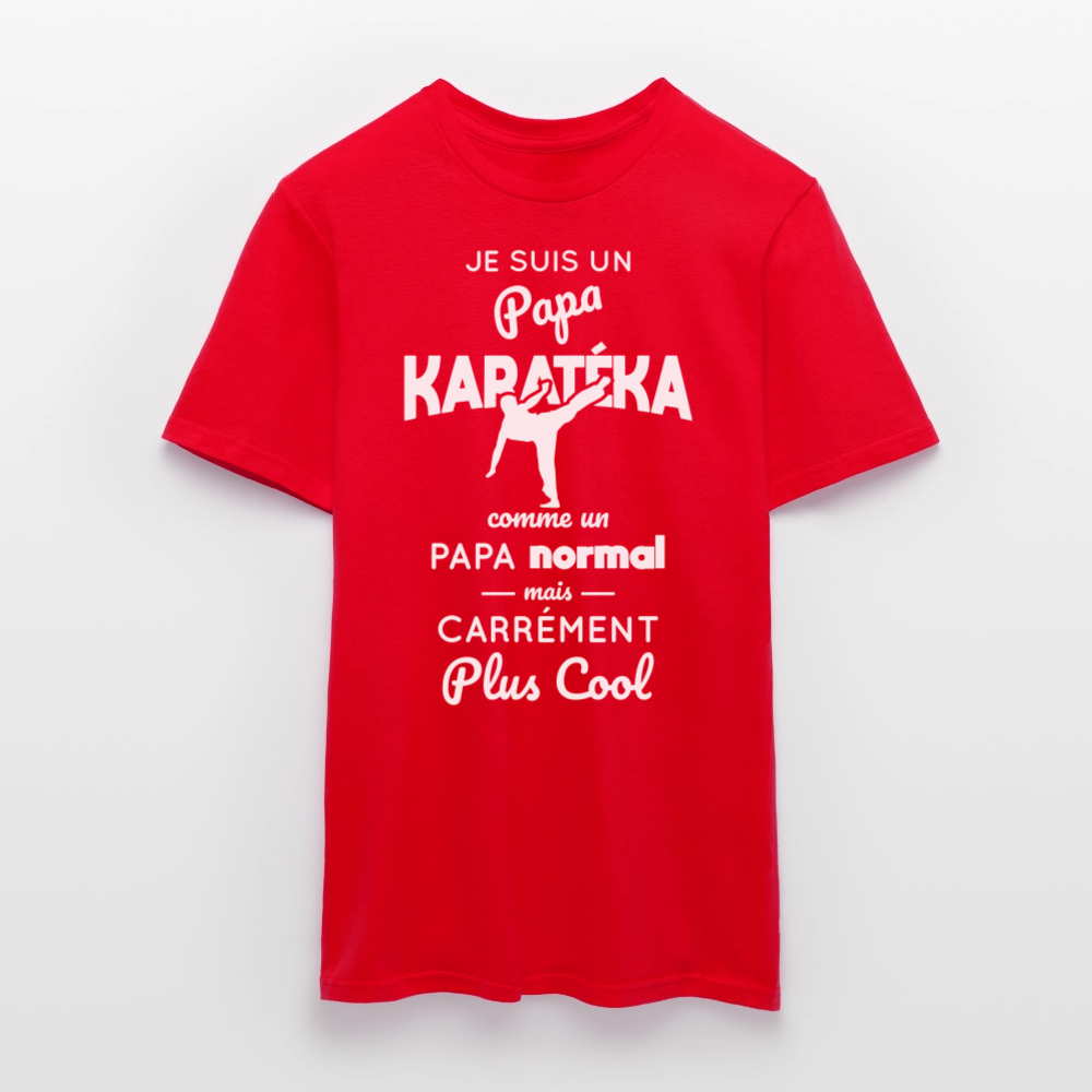 T-shirt Homme - Papa karatéka plus cool - rouge