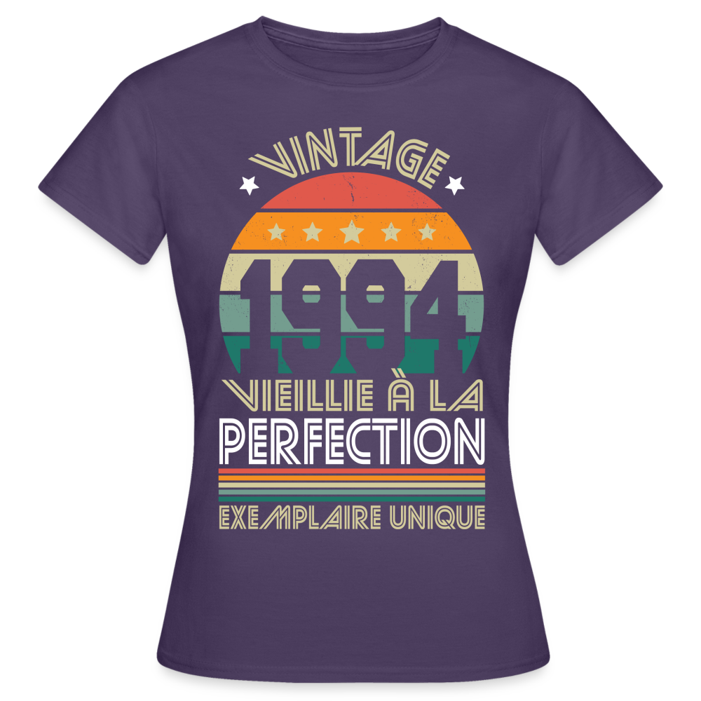 T-shirt Femme - Anniversaire 31 Ans - Vintage 1994 - violet foncé