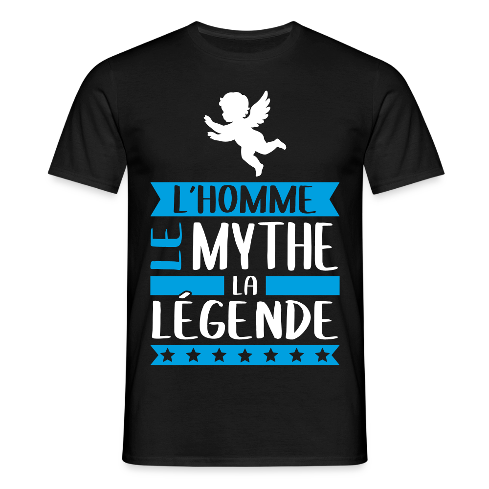 T-shirt homme Ange rébus – L’homme, le mythe, la légende - noir