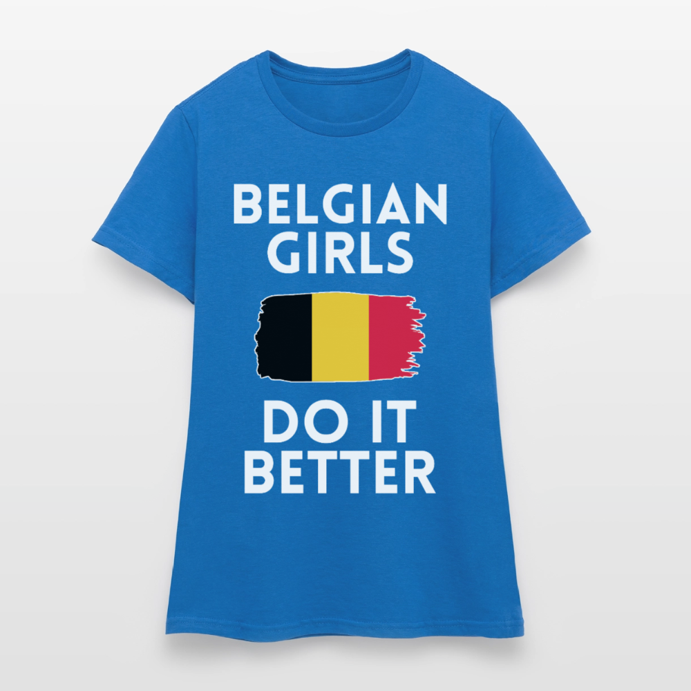 T-shirt femme - Belgian Girls Do It Better - bleu royal