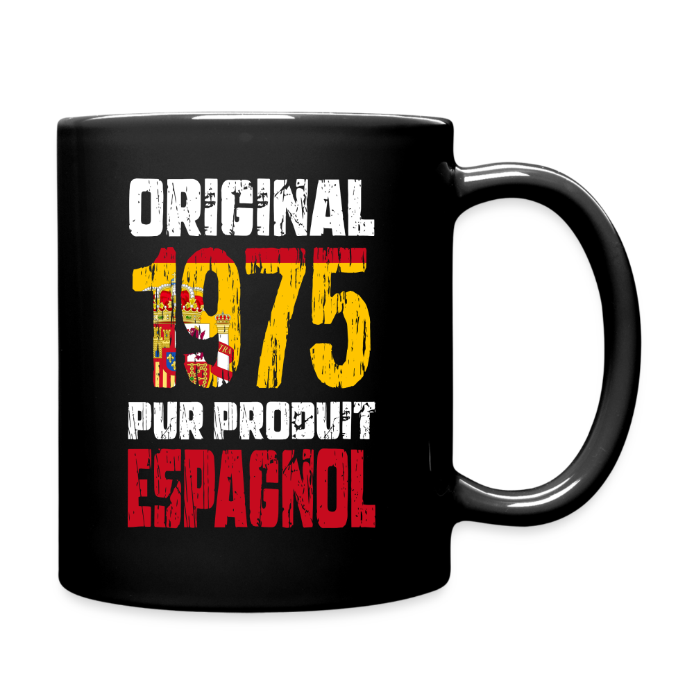Mug uni - Anniversaire 50 Ans - Original 1975 - Pur produit Espagnol - noir