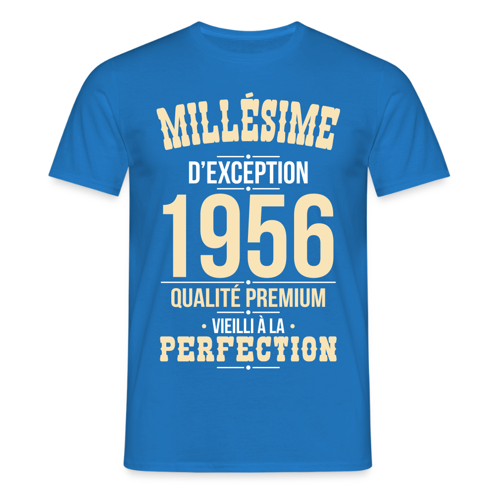 T-shirt Homme 70 Ans 1956 – Millésime d’Exception 1956 - bleu royal
