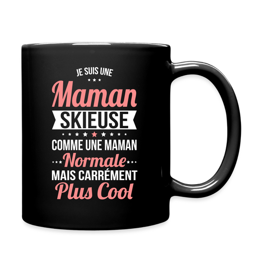 Mug uni - Maman skieuse plus cool - noir